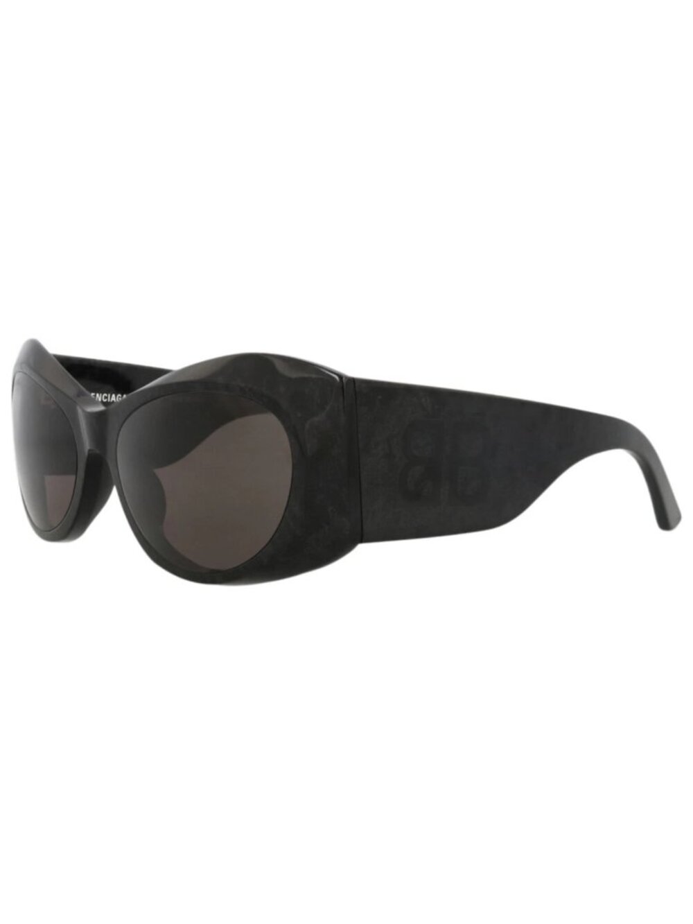 New Balenciaga Women's Sunglasses Cat Eye Recycled Acetate Frame Black Black